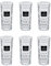Three Sixty Vodka Longdrink Glas Gläserset eckig - 6x 0,3L geeicht