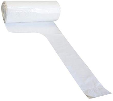 Müllbeutel mit Griff, reißfeste Abfallbeutel, transparente Abfallsäcke, HDPE-Müllsack, PE-Müllbeutel, Größe:15 my