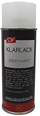 SDV Chemie Klarlack Spray seidenmatt 1x 400ml schnelltrocknend Acryl Sprühlack Autolack Felgen KFZ