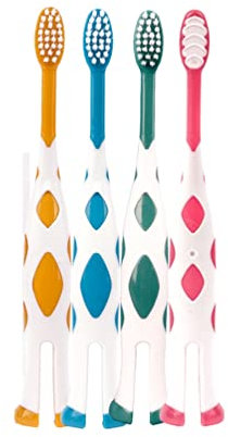 Kids Toothbrushes 3-5 Toddler Children's Manual Toothbrushes 2-3 Years Soft Bristles Kids Toothbrush for Boys Girls Child 2-5 Years 4 Pack