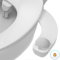 Bidet Einsatz Für Toilette links - WITHLENT Ultra-Slim Nicht Elektrisch Einsatz Für Toilette mit,Doppel Düsen Bidet Toilettenaufsatz,Front- und Heckreinigung,WC-Aufsatz,Po-Dusche, Taharet (Silber)
