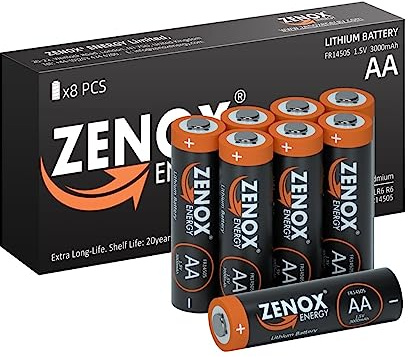 ZENOX® Energy Supreme AA lithium battery (Pack of 8)
