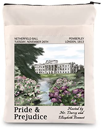 Pride & Prejudice Buchhülle mit Reißverschluss, Geschenkidee zum Feiern des Buches