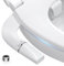 BYRISON - Bidet Toilette WC d'Eau Froide,Pipeline en acier inoxydable,Pulvérisateur Bidet Toilette Japonaise Non Électrique,Pression d'eau Réglable pour Bidet wc japonais- Double buse