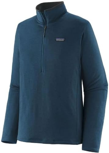 PATAGONIA M's R1 Daily Zip Neck, Maglia Lunga Uomo, Lagom Blue-Tidepool Blue X-Dye, L