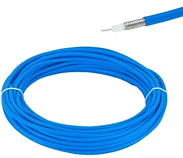 Vecys 32.8ft/10m RG402 Cavo Coassiale RF Semi-flessibile RG402 .141 Cavo con Rivestimento Blu FEP