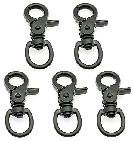Lowats Haken Verschlüsse 5 Stück Karabiner Schlüsselanhänger Mini Karabiner Verschluss Schnapphaken mit Drehgelenk Karabinerhaken Drehgelenk Klein Karabinerhaken Hundeleine Gepäckschnalle Drehbar