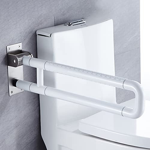 Wandstützgriff klappbar Toiletten Stützklappgriff,60cm Anti Rutsch Griff Haltegriff Edelstahl Bad Stützklappgriff Sicherheitsgriffe für Alter Menschen Schwangere Behinderte