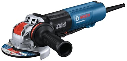 BOSCH GWX14-50PBD 5 X-LOCK™ Angle Grinder - 13 Amp Motor, 11,500 RPM, Lightweight Design, Vane Switch, Brake System, Anti-Vibration Handle, Reverse Control, Protection
