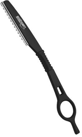 Professional Hair Thinning Razor Comb – Stainless Steel Hair Cutting, Layering & Texturizing Tool for Men & Women – Precision Styling Razor for Salon, Beard Trimming & DIY Haircuts – Black