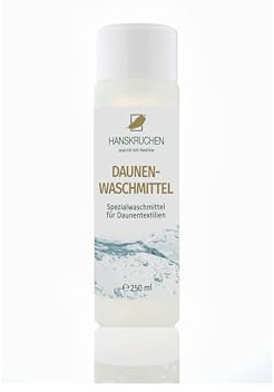 HANSKRUCHEN Daunenwaschmittel 250 ml Flüssig – Sanfte Pflege für Jacken, Bettwaren & mehr – Made in Germany Feinwaschmittel