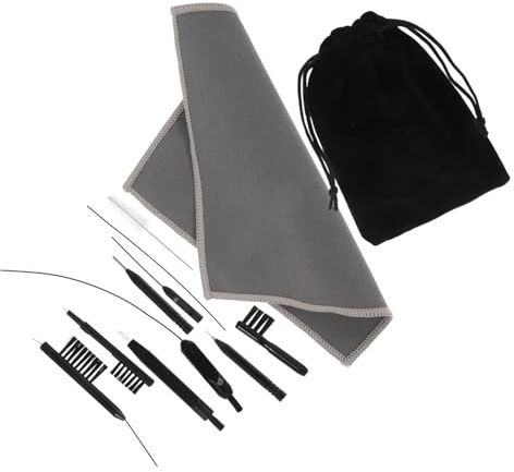 DEARMAMY Brosse Pour Appareil Auditif Tubulaire 12 Pièces Kit De Nettoyage Multifonctionnel Portable Solide Élimination Cérumen Entretien Écouteurs Usage Quotidien Santé Auditive