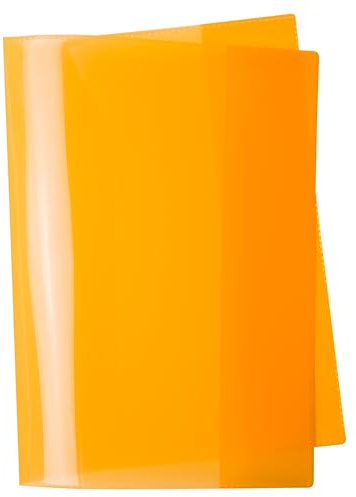 JOLLY Jollycover Heftschoner A5, orange, 10 Stück, extra stark, kinderfest, mit Ultraschallverschweißung, 160µm Polypropylen, umweltfreundlich, für Schulhefte und Bücher
