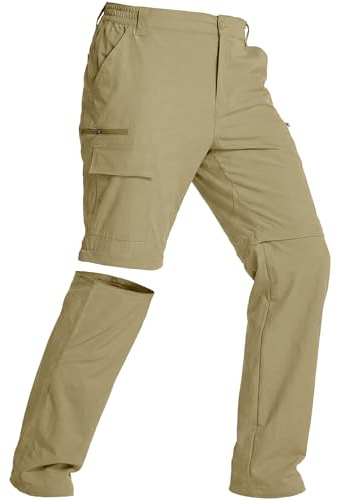 Jogwits Pantaloni Uomo Convertibili, Pantaloni da Trekking Estivi Leggeri Traspiranti Asciugatura Rapida con Zip-off, Cargo 6 Tasche per Escursionismo, Ciclismo, Viaggio, Campeggio