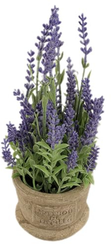 Künstliche Topfpflanze Lavendel Violett Bonsai aus Papierpulp Kunststoff | Künstlicher Lavendel, Dekorative Topfblume, Pflegeleicht und Leicht zu Reinigen Zufällige Farbe