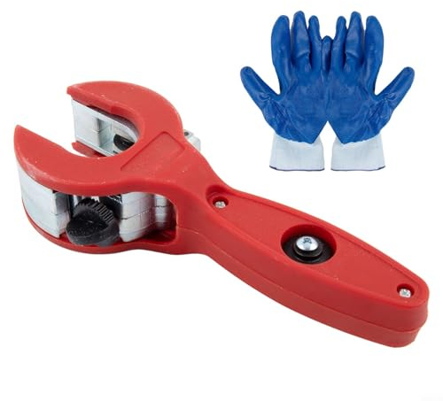 Tagliatubi a cricchetto da 8-29 mm per tubi in acciaio inossidabile, rame, alluminio, taglierina idraulica compatta a mano per tagliare piccoli tubi in spazi ristretti, lunga durata (rosso)
