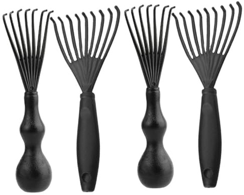 PRETYZOOM Limpiador de Peines para Cabello 4 Piezas Negro de Plástico Compacto Bolsa de Aire para Eliminar Cabello en Diversas Ocasiones