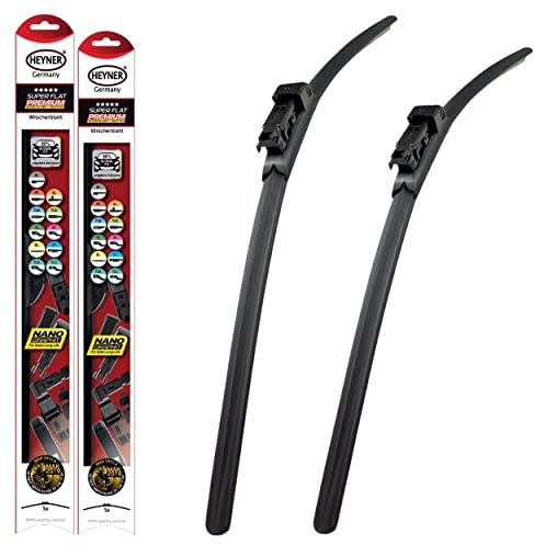 Fits Saab 9-3 93 2007-2012 Heyner Germany Aero Flat Windscreen Wiper Blades Replacement Front Set HSF2323