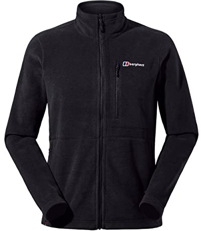 Berghaus Men's Activity Polartec Thermal Pro Interactive Fleece Jacket | Extra Warmth | Breathable | Soft Feel, Black/Black, L