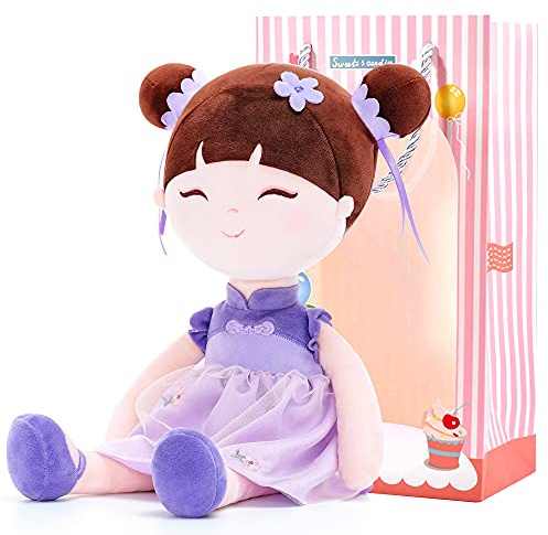 Gloveleya Oriental Princess Doll – Soft Plush Baby Doll for Girls, 16 Inch Toddler Gift with Gift Box, Fairy Tale Dress-Up Toy for Kids, Birthday & Holiday Present