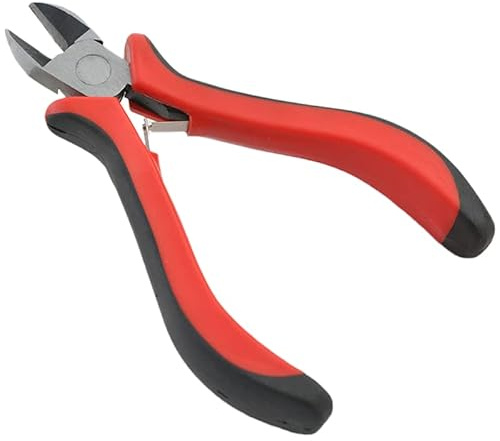 Pinza a Taglio Diagonale 12 Cm Mini Accessori Per Gioielli in Acciaio Cromato Pinze Tronchesi Laterali Tronchesi da Taglio Utensili Fatti a Mano Cesoie con Corpo in CRV E Impugnatura in TPR(12cm)