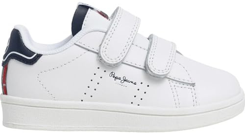 Pepe Jeans Zapatillas de Piel Player Air BK Blanco