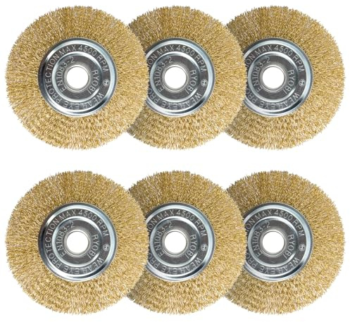 Joint Brush Set of 6, Compatible with Gloria Multibrush and Other Wire Brushes, 11.5 cm Diameter, High-Quality Brass Brush, Garden Weedbrush Accessories for Removing Weeds, Moss Stones