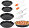 KUBDPQOR Juego completo de bandejas y accesorios para pizza - Ideal para hornos de pizza, pizzas congeladas, moldes para queso fresco y mucho más!