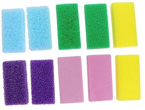 BELLIFFY Raspador De Pies Para Limpieza (10 Unidades) Piedra De Pedicura De Pu Removedor De Piel Muerta Herramientas Para El Cuidado De Los Pies Uso Familiar.