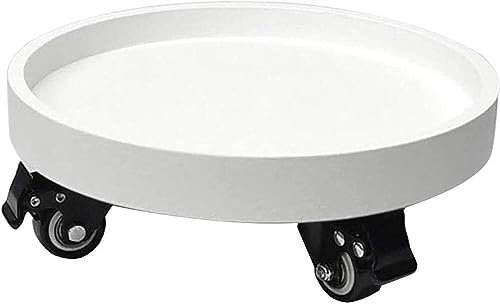 Panier rond pour plantes avec roues verrouillables – 4 à 6 roues pour intérieur/extérieur – Facile à rouler – Chariot à plantes – Plateau de plantes pour la maison et le jardinage