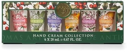 The Somerset Toiletry Companty AAA Mini Hand Cream Festive Collection, includes Rose Petal, Lily Of The Valley, Lavender, Hibiscus Flower, White Jasmine and Orange Blossom, 6 x 20ml