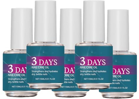 Olio per unghie 3 giorni: rinforza e idratante per unghie secche e fragili, formula con cheratina e aloe vera per una cura intensiva, trattamento dell'umidità ad azione rapida (5)