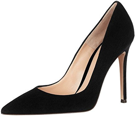 Elashe Escarpins Fermés Femme| Chaussures à Talons | 10cm Avant du Pieds Couvert Femmes Noir EU37