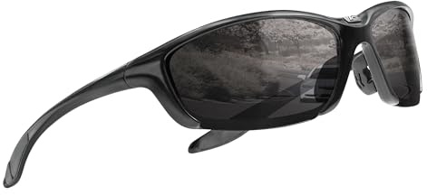ICECUBE Sportech Sonnenbrille für Damen und Herren, polarisierter UV400-Schutz, leichter Rahmen, Sport-Sonnenbrille für Baseball, Golf, Jagd (Mat.BLK/Grey)