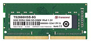 Transcend 8 Go DDR4 2666 MHz So-DIMM 1Rx8, TS2666HSB-8G Mémoire RAM
