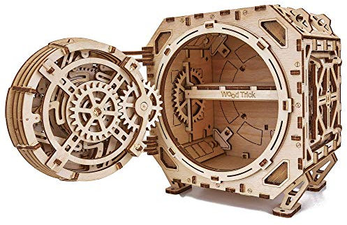 Wood Trick Safe Holzmodellbausatz für Erwachsene und Kinder - DIY Locker Puzzle Box mit Kombination - Mechanisch - Bewahren Sie Ihre wertvollen Gegenstände auf - Hochleistungsdesign - 3D-Holzpuzzle