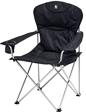 Hi-Gear Kentucky Classic Chair with Insulated Drinks Holder for Adults & Kids, Lightweight, Portable, Compact, Ideal for Camping, Festivals, Picnics, Beach & Outdoor Events, includes Carry Bag