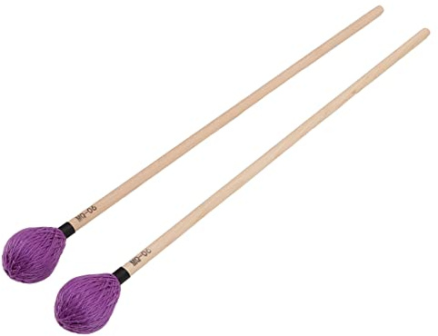 Mittelharter Schlägel, glatt, weich, 1 Paar Marimba-Schlägel, professionell für Percussion-Instrumente (lila)