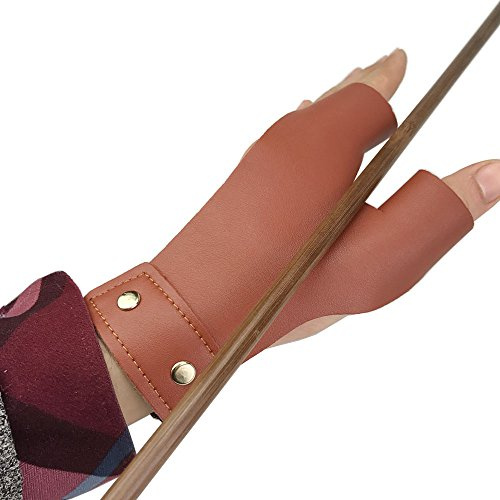wolfman Bogenschießen Handschuh Leder Fingerschutz traditioneller Schießhandschuh für Linkshänder Bogenschießen Jagd