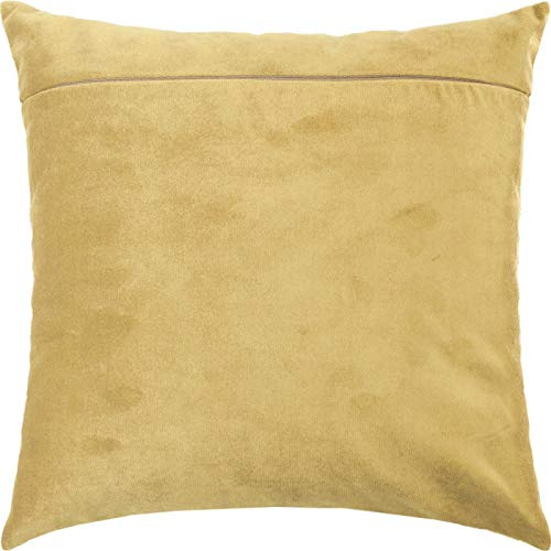 Brvsk Oro Brillante. Respaldo de Terciopelo para Cojines de Bricolaje, 40 × 40 cm, con Cremallera