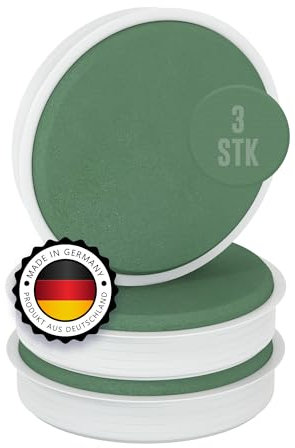 ELES VIDA Cúpula decorativa con espuma floral – 3 piezas de espuma húmeda en cúpula – forma cilíndrica – 17 cm – espuma para arreglos florales, masa floral – conos para composiciones florales