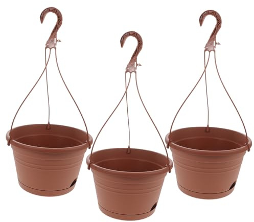 CIMAXIC 3pcs Hängen Set Kunststoff Hängen Blumentopf Korb Für Balkon Starke Hängen Haken