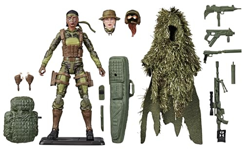 G.I. Joe Classified Series 60th Anniversary Action Marine - Sniper, Collectible 6 Inch Action Figure with Ghillie Suit and 19 Accessories