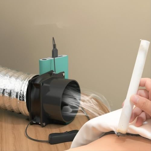 SPORTARC Lötrauchabsaugungsventilator Lötrauchabsorber-Entferner für Löten, Holzbrennen & Luftzirkulation, USB-Lötrauchabsorber ESD-Rauchabsaugungsventilator (Ventilator plus 6m Rohr)