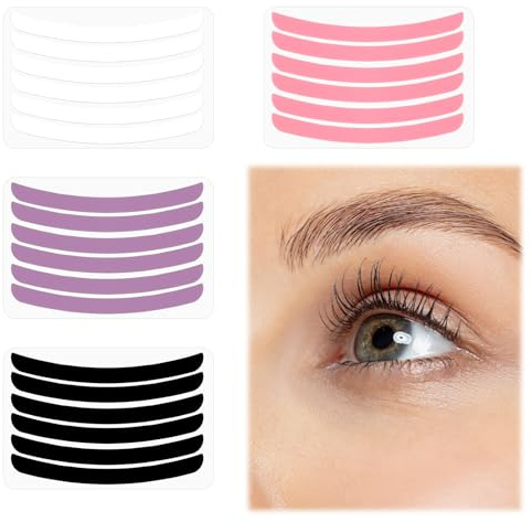 Dimeho 24 Stück Wimpernlift Band, Wiederverwendbares Wimpernlift Set Silikon-Wimpernlift-Pads Verhindert das Herausfallen Wimpernlift Kompensator für Roller Curler Pad