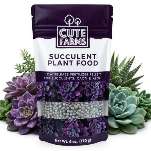 Succulent, Cacti & Aloe Slow Release Fertilizer Pellets for Indoor and Outdoor Plants (6 oz) Resealable Bag