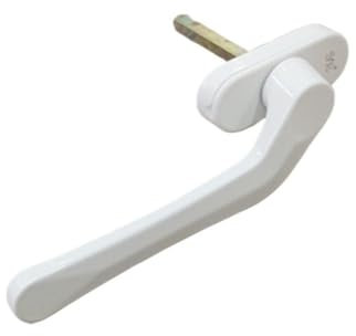 YUCHUANGYE Window Handles Aluminum Alloy Casement Window Screen Window Handle Folding Door Sword-Shaped Thin Flat Square Steel Handle Window Handles For Upvc Windows(White,RIGHT OPEN)