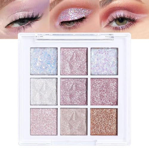 Lilbitty Multicolor Eyeshadow Palette, Hohe Pigmentierung, Matte Und Shimmer, Ideal Für Party Und Alltag, 9 Farben Für Natürliche Und Lebendige Looks