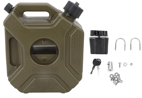 Serbatoio gas 3 l, 0,75 galloni, serbatoio benzina, olio combustibile, benzina, barattoli di conservazione, serbatoio di emergenza verde, per la maggior parte delle auto, moto, UTV, ATV, veicoli