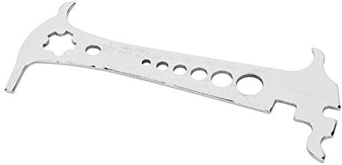 Culnflun 6 in 1 Edelstahl tragbarer Fahrradketten Messer Verschleiß -Indikator -Werkzeugzyklus -Accessoire für Mountain Road Fahrrad